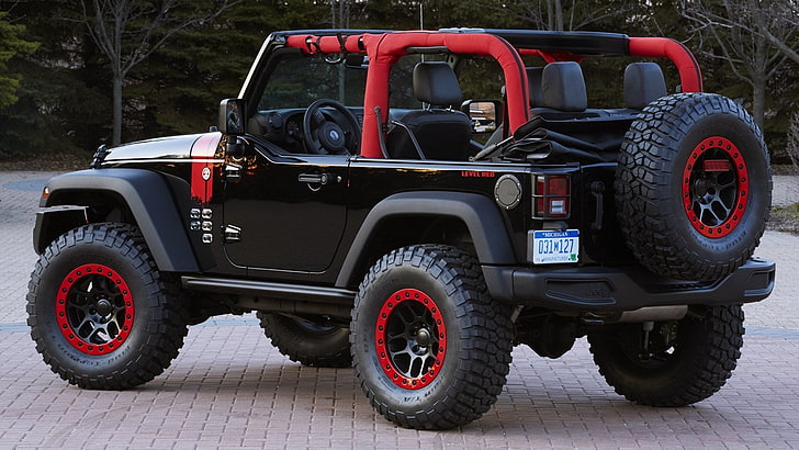  Fondo de pantalla HD Jeep, Jeep Wrangler, 4X4, Coche, Concept Car, Jeep Wrangler Level Red