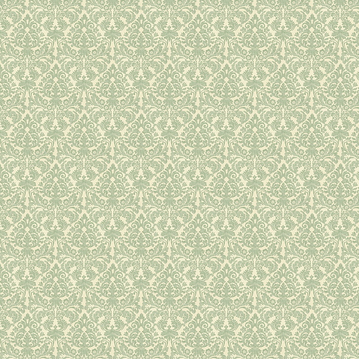 green and beige floral digital wallpaper, background, pattern, HD wallpaper