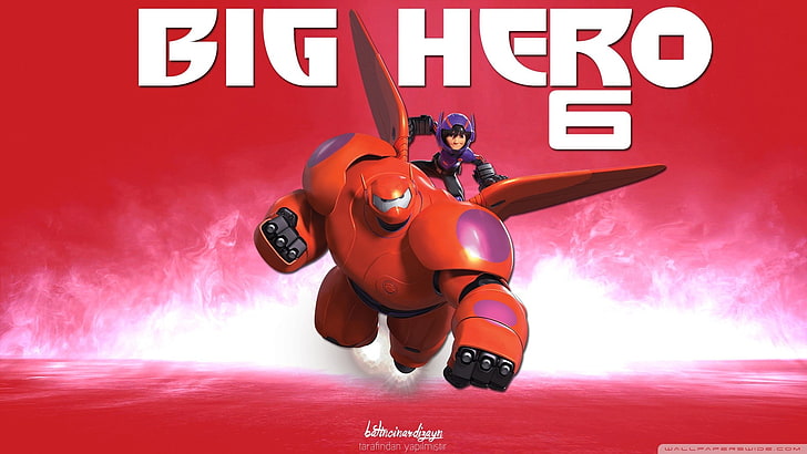 Big Hero 6, full length, sport, text, robot, communication, HD wallpaper