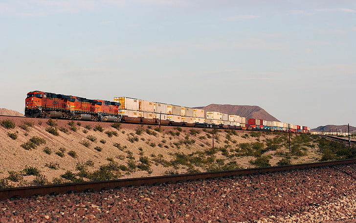 train, freight train, diesel locomotive, transportation, rail transportation, HD wallpaper