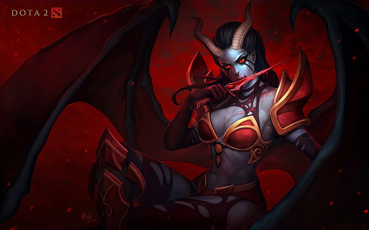 Dota, Defense of the ancient, Queen of Pain, video games, Video Game Art