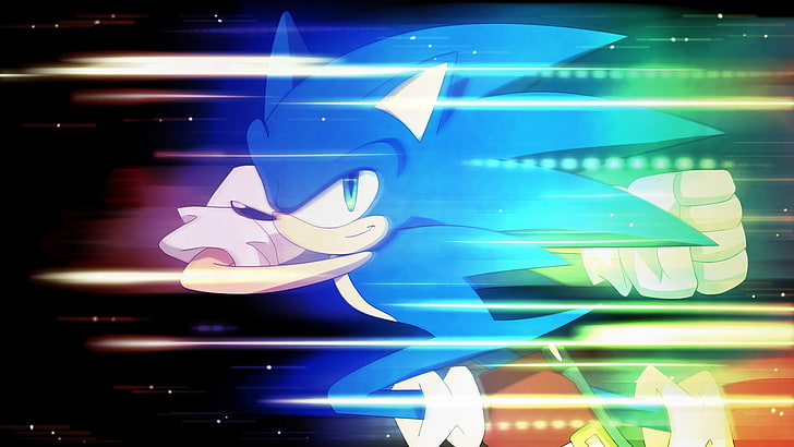 Sonic, Sonic the Hedgehog, illuminated, night, no people, glowing, HD wallpaper