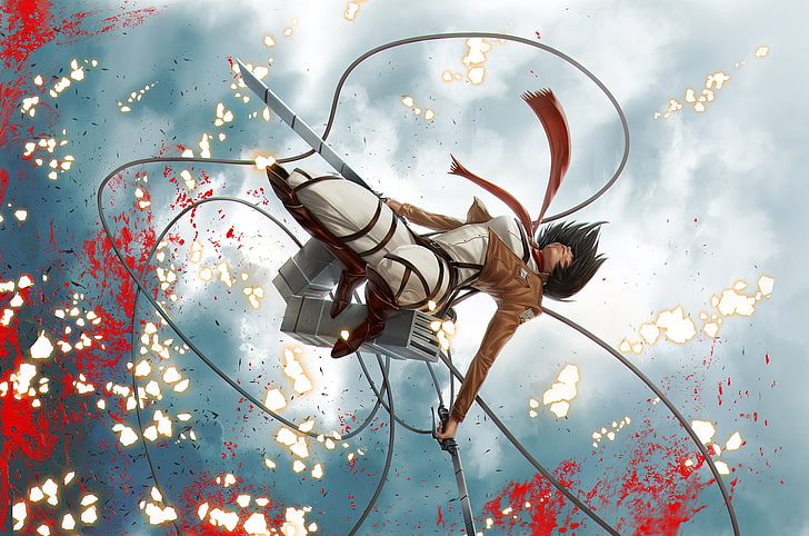 Attack on Titan Mikasa wallpaper, Shingeki no Kyojin, Mikasa Ackerman, HD wallpaper