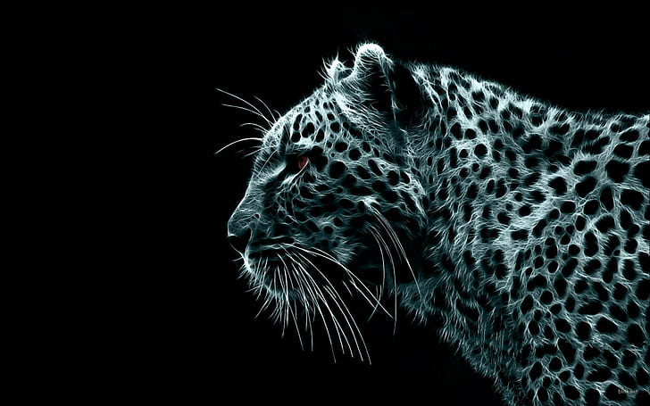 leopard, leopard (animal), digital art, animals, big cats