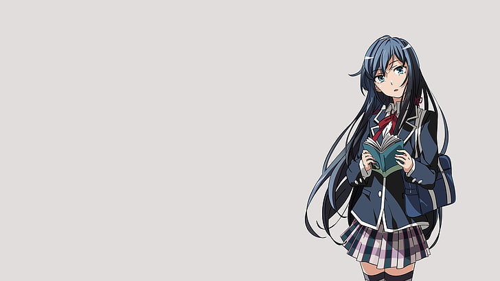simple background, school uniform, Yukinoshita Yukino, Yahari Ore no Seishun Love Comedy wa Machigatteiru