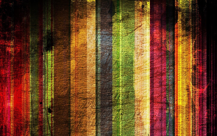 multicolored textile, colorful, lines, texture, grunge, green, HD wallpaper