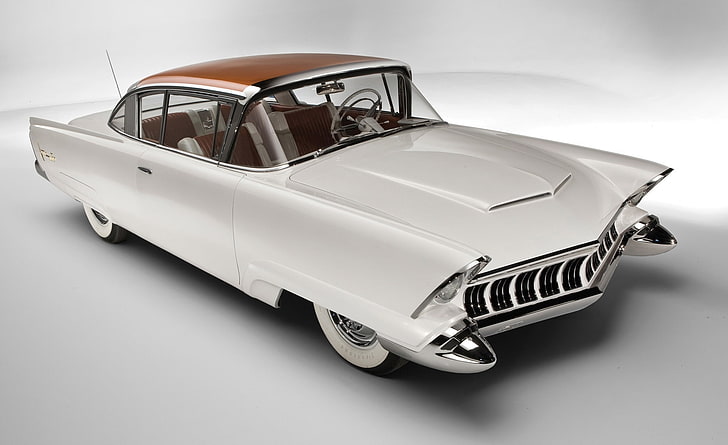 Mercury Monterey XM 800, white coupe, Motors, Classic Cars, studio shot, HD wallpaper
