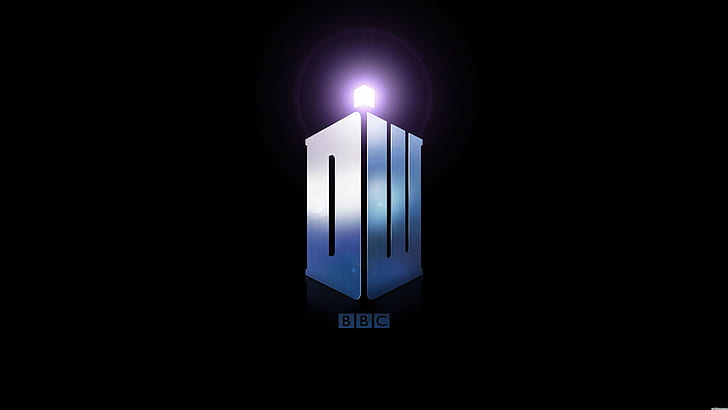 Doctor Who Logo HD, dw bbc logo, black, blue, dr who, HD wallpaper