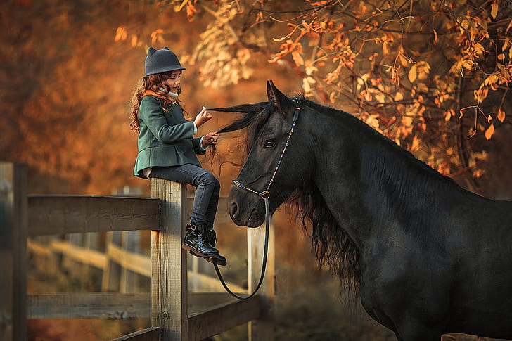 Photography, Child, Girl, Horse, Little Girl