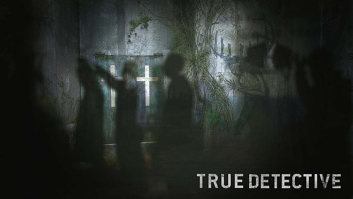 True Detective illustration, text, no people, western script