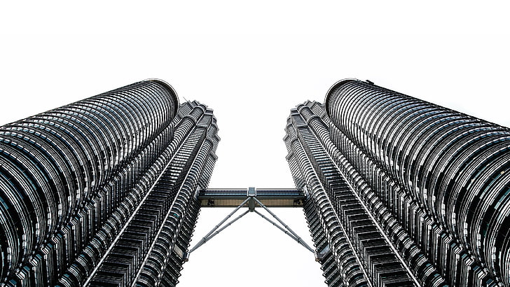 photography, modern, building, skyscraper, Petronas Towers