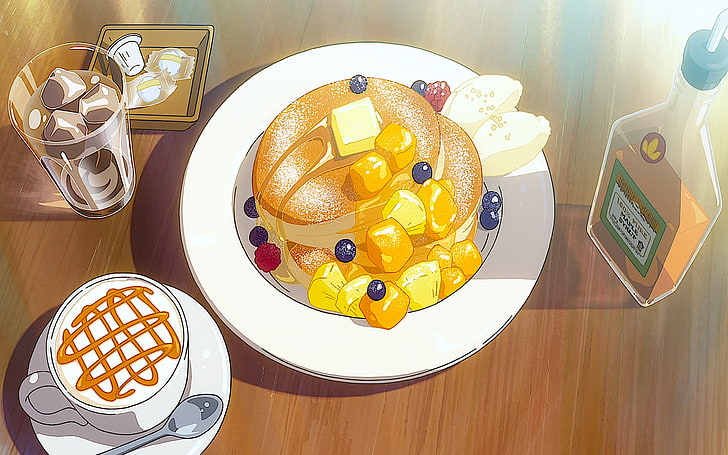 Anime, Your Name., Blueberry, Coffee, Food, Kimi No Na Wa., HD wallpaper