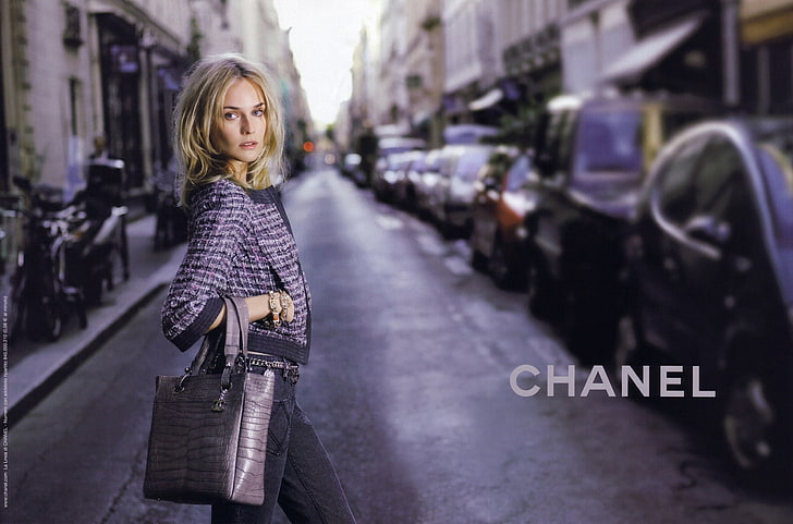 women actress models fashion diane kruger purses chanel 2389x1577  People Actresses HD Art