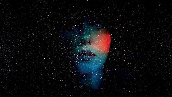 Scarlett Johansson, stars, face, Under the Skin, space, star - space, HD wallpaper