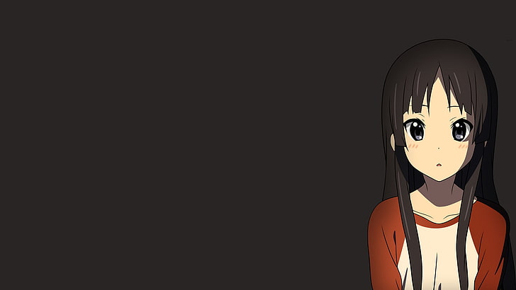black haired female anime character digital wallpaper, K-ON!, HD wallpaper