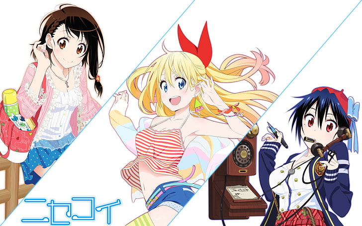 Anime, Nisekoi, Chitoge Kirisaki, Kosaki Onodera, Seishirou Tsugumi, HD wallpaper
