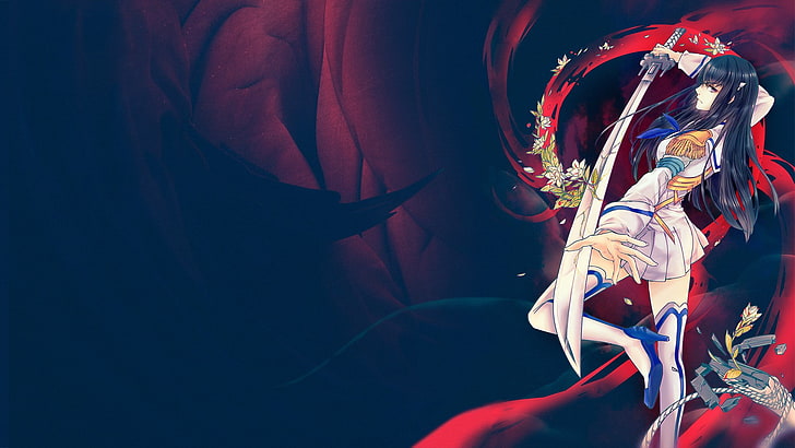 anime, anime girls, Kill la Kill, Kiryuin Satsuki, red, close-up, HD wallpaper