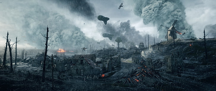 burned ground wallpaper, Battlefield 1, EA DICE, World War I, HD wallpaper