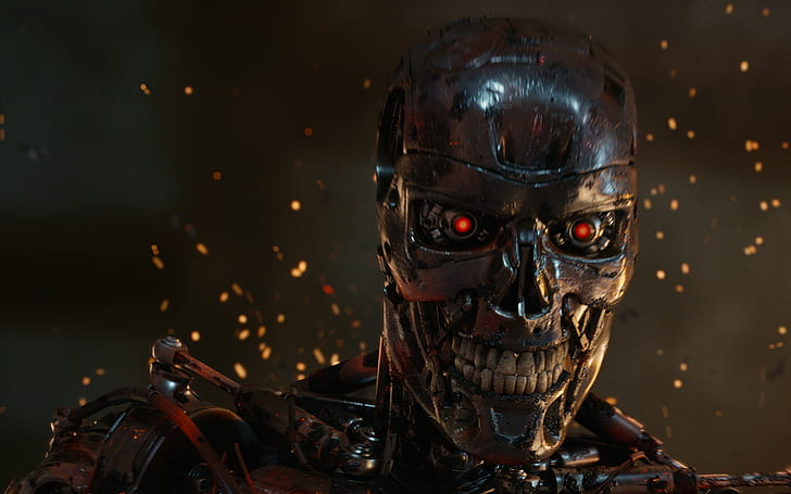 Terminator movie still screenshot, T-800, endoskeleton, Terminator Genisys