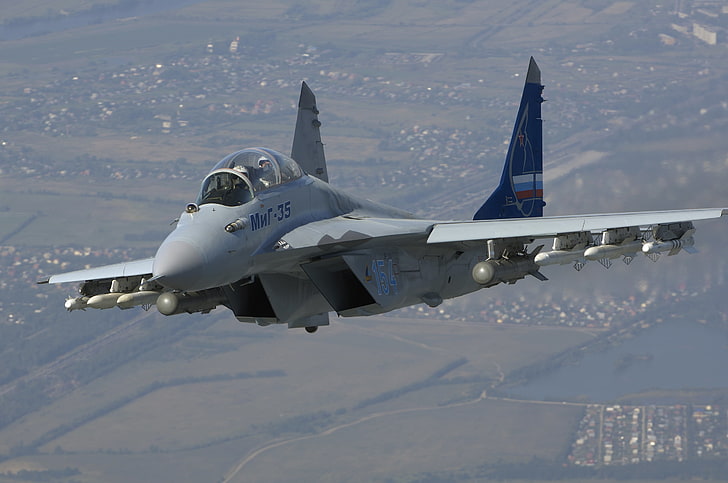 gray MW-35 aircraft, the plane, Aviation, The MIG-35, mode of transportation, HD wallpaper