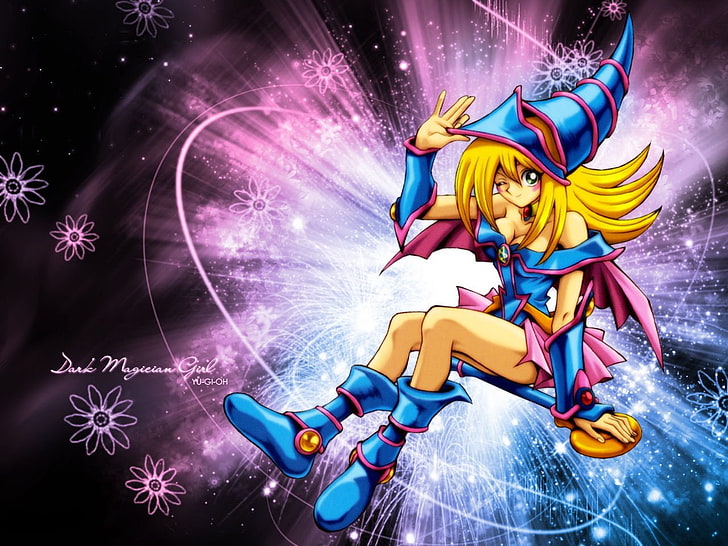 Yu-Gi-Oh!, Dark Magician Girl, celebration, multi colored, event, HD wallpaper