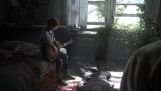 The Last of Us Part II #Ellie #Joel #apocalyptic video games #forest #4K # wallpaper #hdwallpaper #desktop