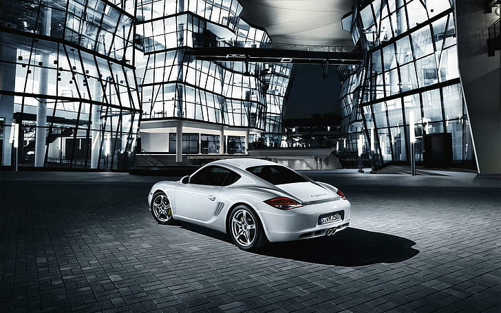 Porsche Cayman S 3, gray coupe, cars, HD wallpaper