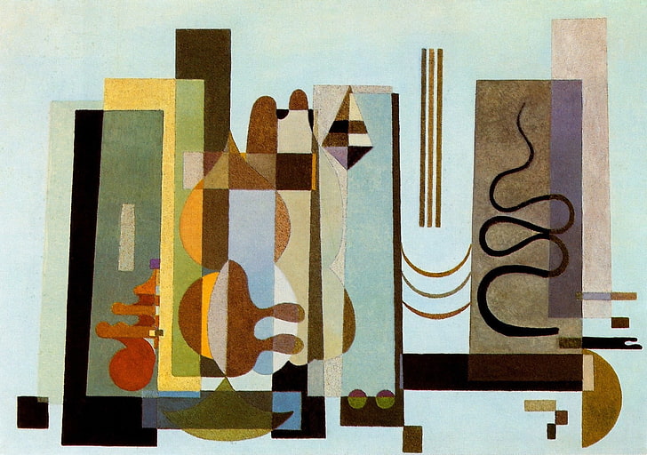 Classic Art, painting, shapes, Wassily Kandinsky