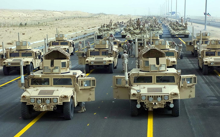 Hd Wallpaper Guns Humvee Military Roads Soldier Trucks Warrior Weapons Wallpaper Flare