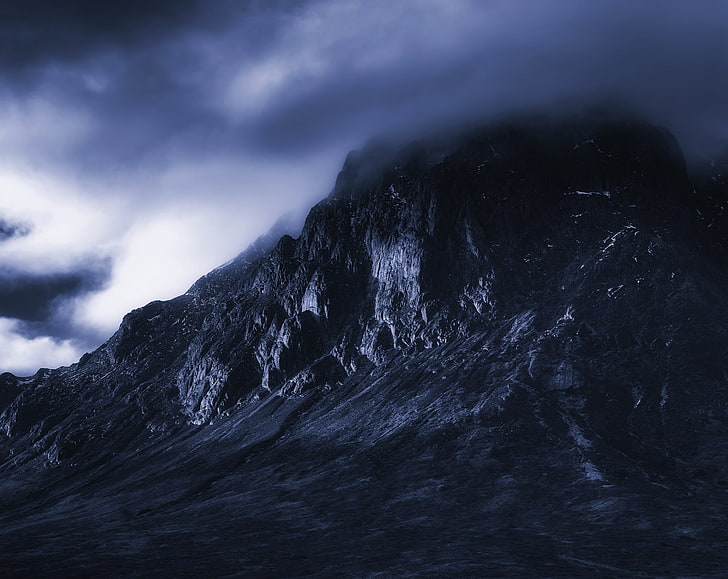 The Dark Mountain, black mountain, Nature, Mountains, View, Travel, HD wallpaper