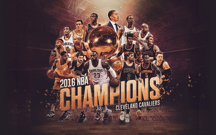 2016 NBA Champions Cleveland Cavaliers Wallpaper, males, indoors, HD wallpaper