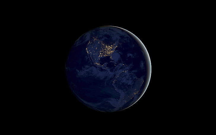 Earth Night iOS 11 Stock HD, HD wallpaper