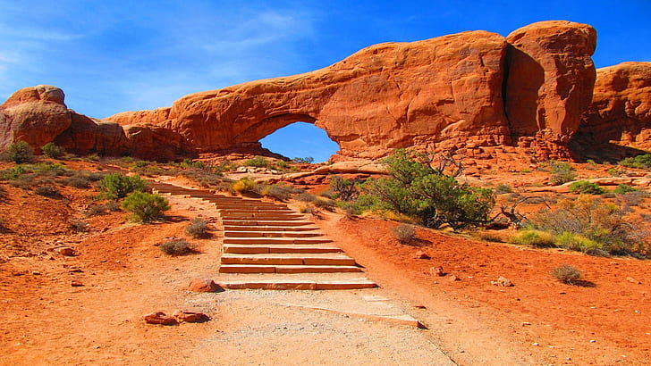Beautiful Red Rock Arches National Park Utah Usa Hd Desktop Wallpaper 2560×1440, HD wallpaper