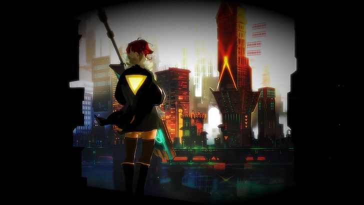Transistor, Red (Transistor), one person, adult, city, standing, HD wallpaper