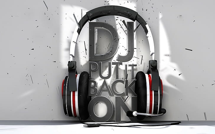DJ Headphones HD, music, HD wallpaper