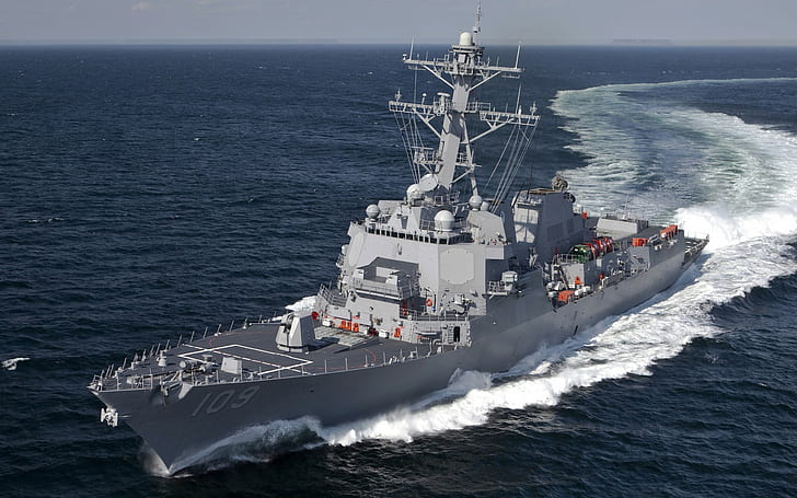 USS Jason Dunham, ship, navy, military, Destroyer, HD wallpaper