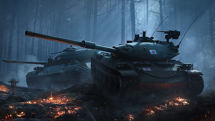 black canon, World Of Tanks, Wargaming Net, Medium Tanks, Type 61 HD wallpaper