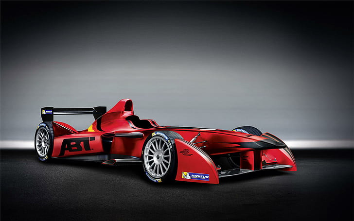 2014 ABT Sportsline FIA Formula E, red abt racing formula 1, cars, HD wallpaper