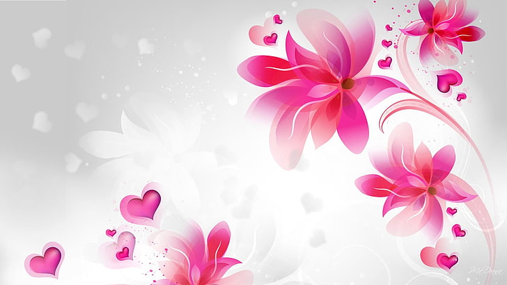 Magenta floral background Royalty Free Vector Image