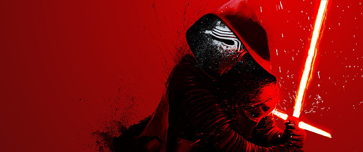 Kylo Ren from Star Wars digital wallpaper, Star Wars: The Force Awakens, HD wallpaper