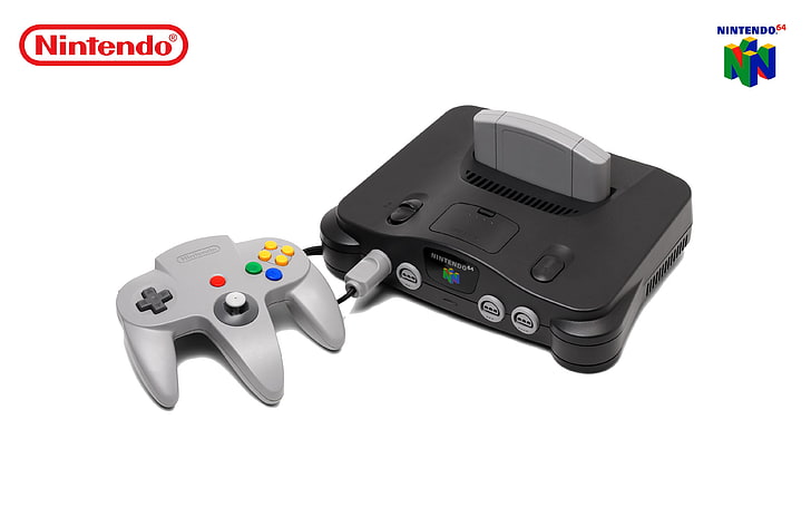 Nintendo 64, consoles, video games, simple background, technology