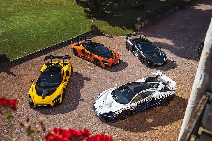 McLaren, McLaren Senna, Black Car, Orange Car, Sport Car, Supercar
