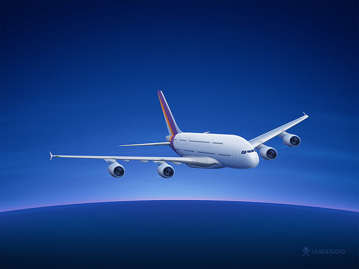 Airbus A380, HD wallpaper