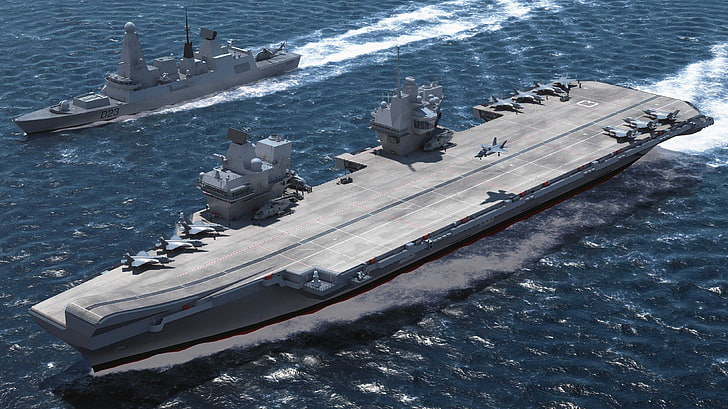 military, aircraft carrier, fleet, Queen Elizabeth-class aircraft carrier