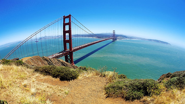 Golden Gate Bridge, nature, San Francisco, suspension bridge