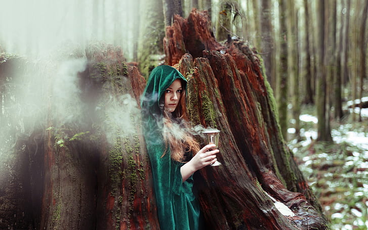 forest, occult, redhead, witch