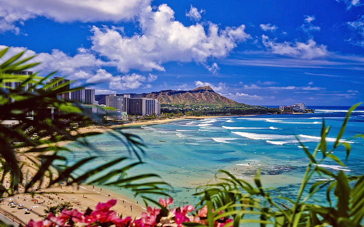 Waikiki Beach, Oahu Desktop Wallpaper Hd 2560×1600