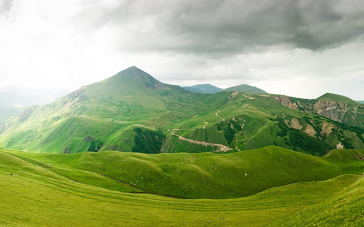 Superb Green Mountains, green grass HD wallpaper