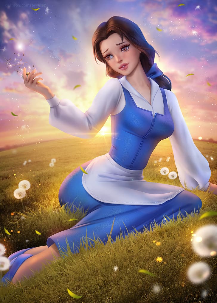 Disney Princess Belle 1080P, 2K, 4K, 5K HD wallpapers free