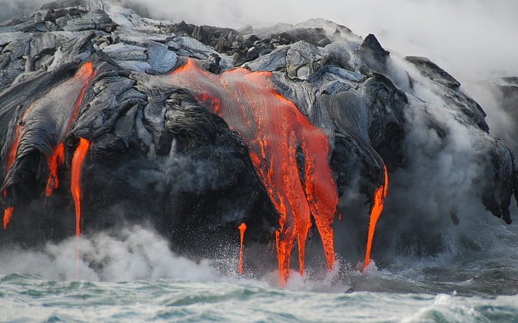 Lava Flow From Hawaii Volcano United States 1800×2880, power